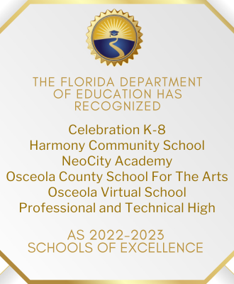  6 SDOC Schools Named By the Florida Department of Education as 2022-23 Schools of Excellence.
